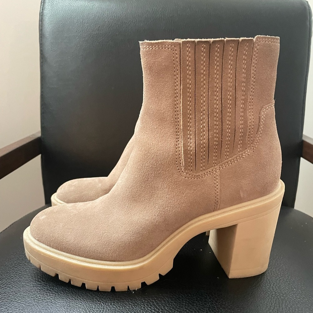 Tan Suede Dolce Vita Platform Boots